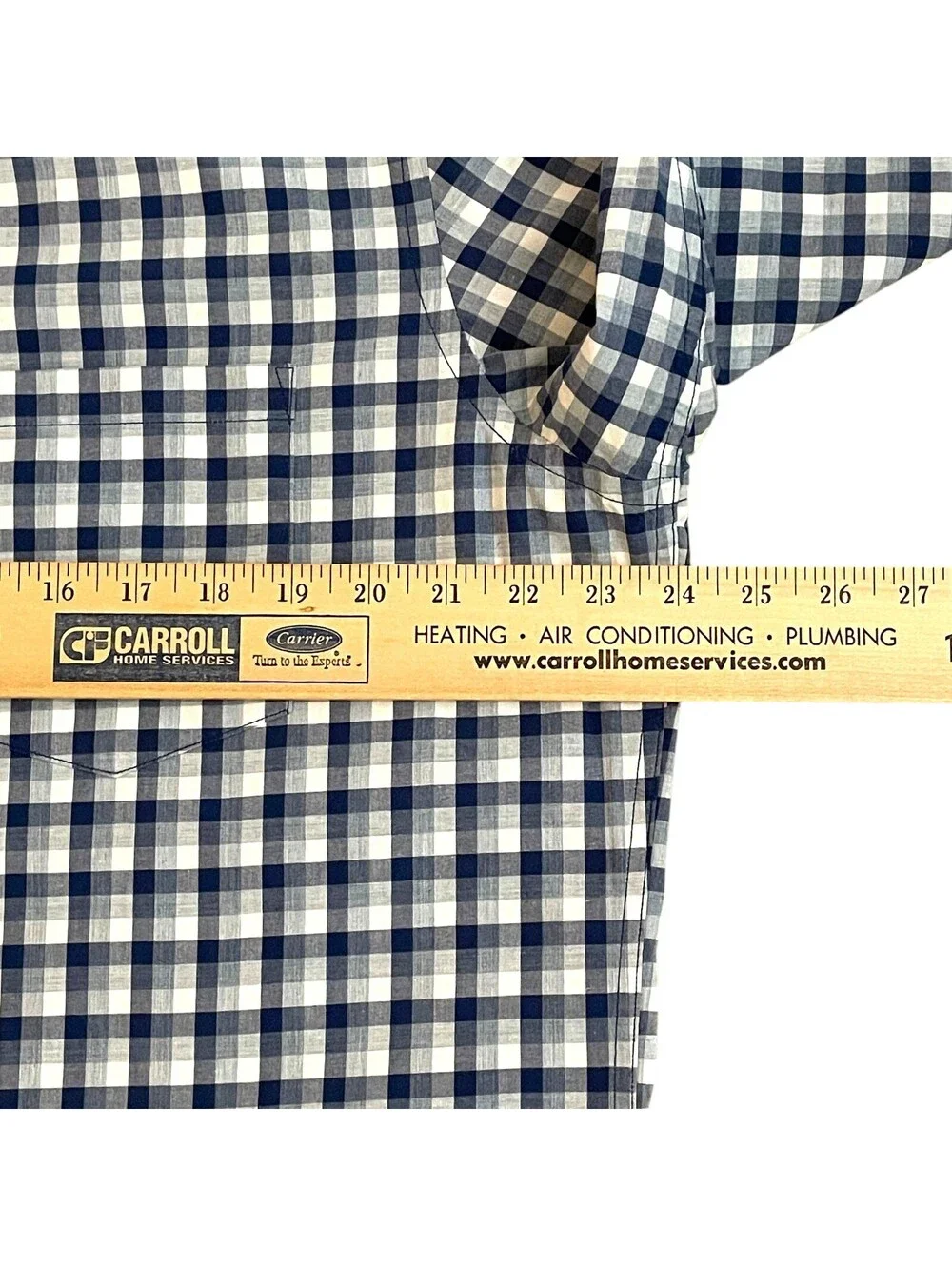 Banana Republic Men's LG Standard Fit L/S Blue & White Check